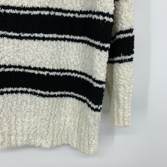 Maurices Sweater Beige Black Stripe Pullover Popcorn Knit - Picture 11 of 11